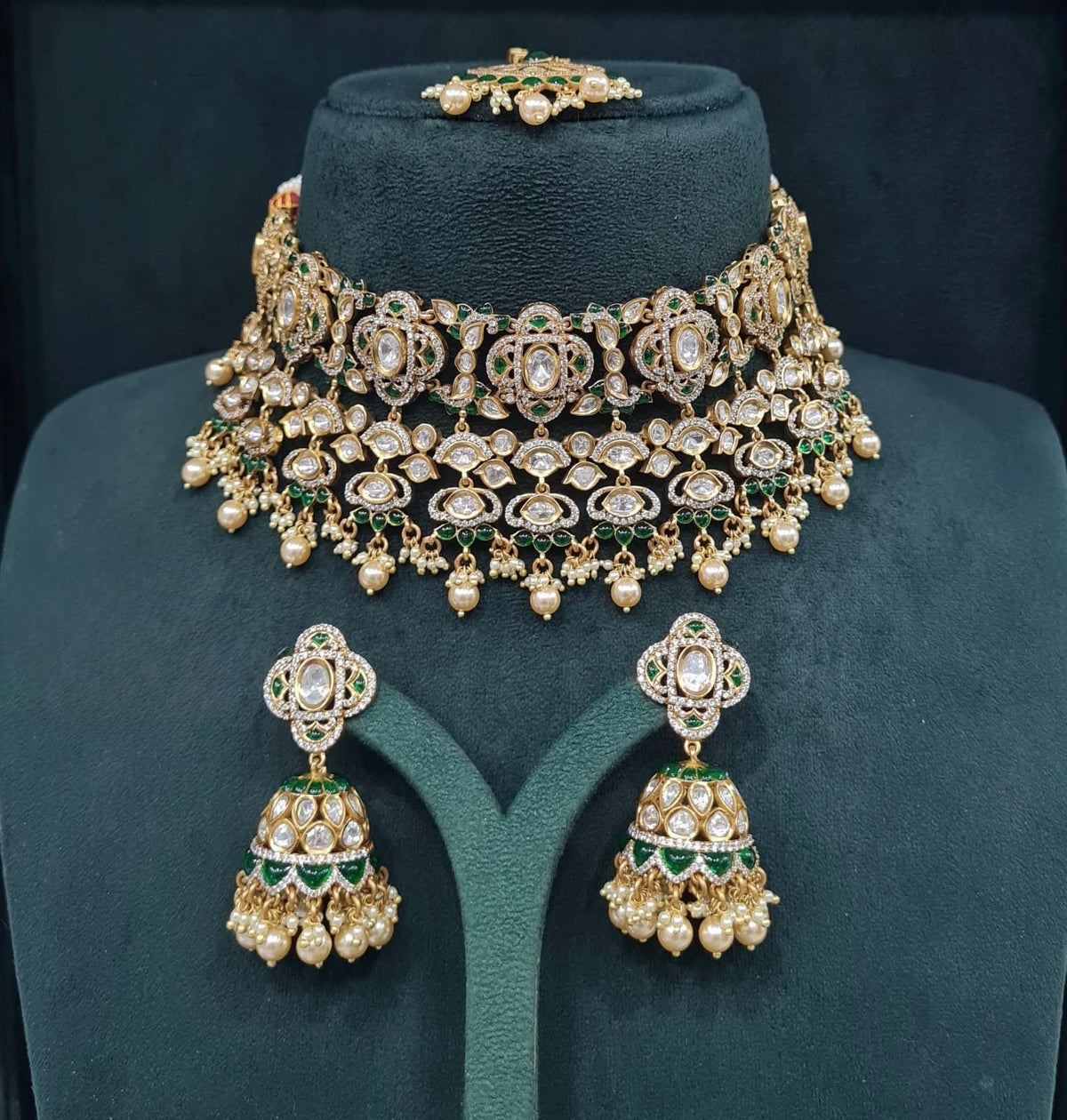Kundan Bride Set 08289 - KRISHNA'S SWETA JEWELLERY