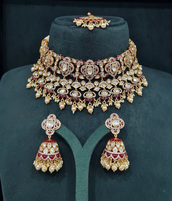 Kundan Bride Set 08289 - KRISHNA'S SWETA JEWELLERY
