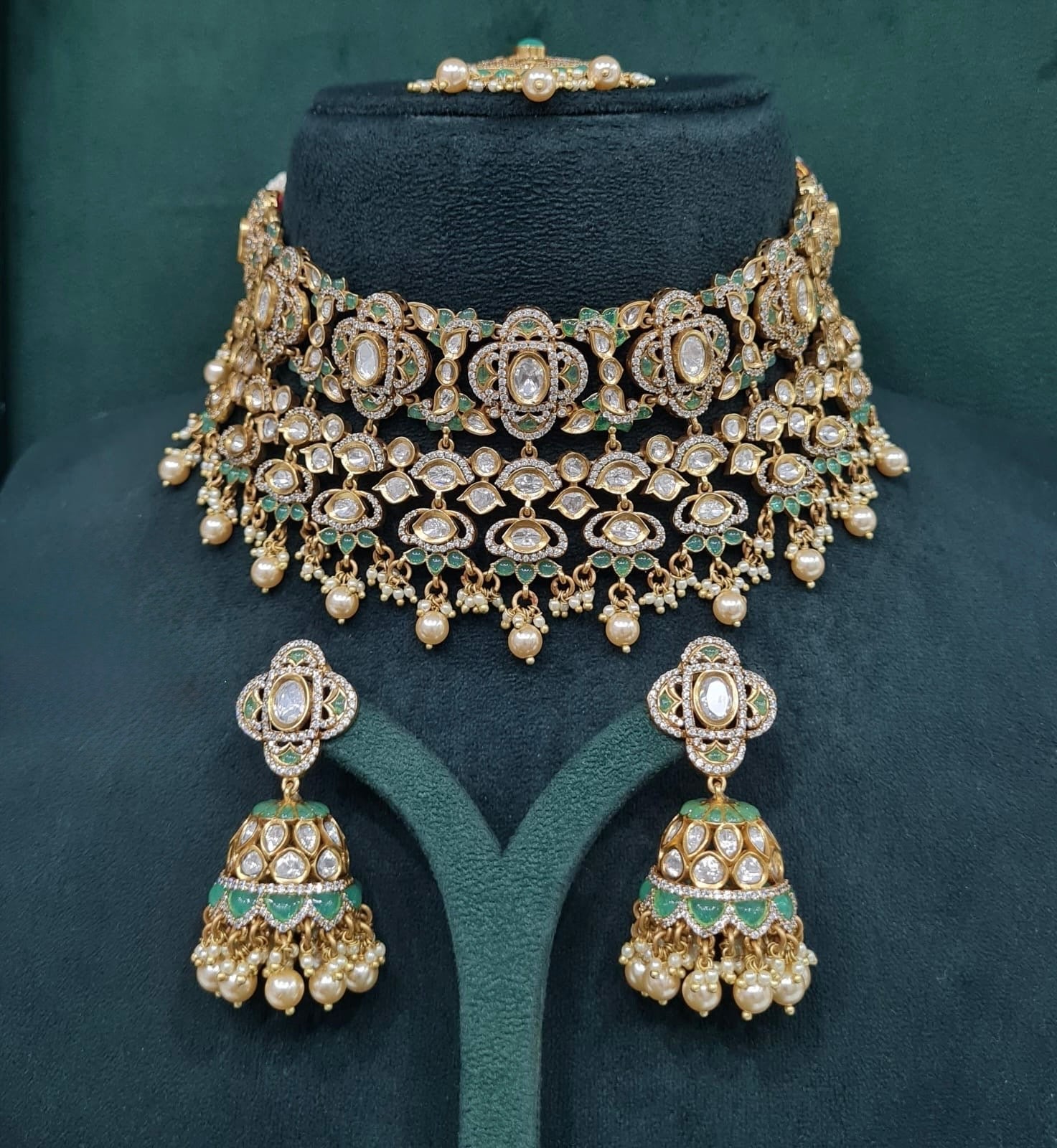 Kundan Bride Set 08289 - KRISHNA'S SWETA JEWELLERY