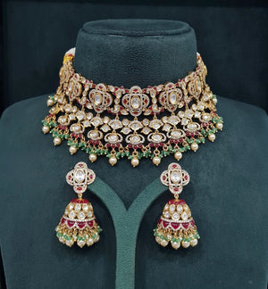 Kundan Bride Set 08289 - KRISHNA'S SWETA JEWELLERY