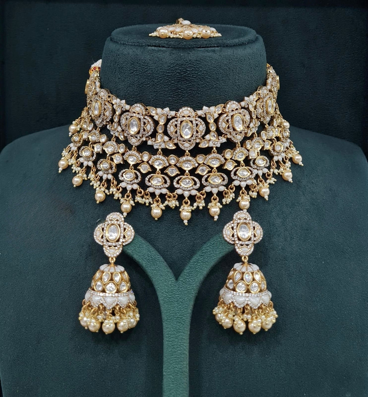 Kundan Bride Set 08289 - KRISHNA'S SWETA JEWELLERY