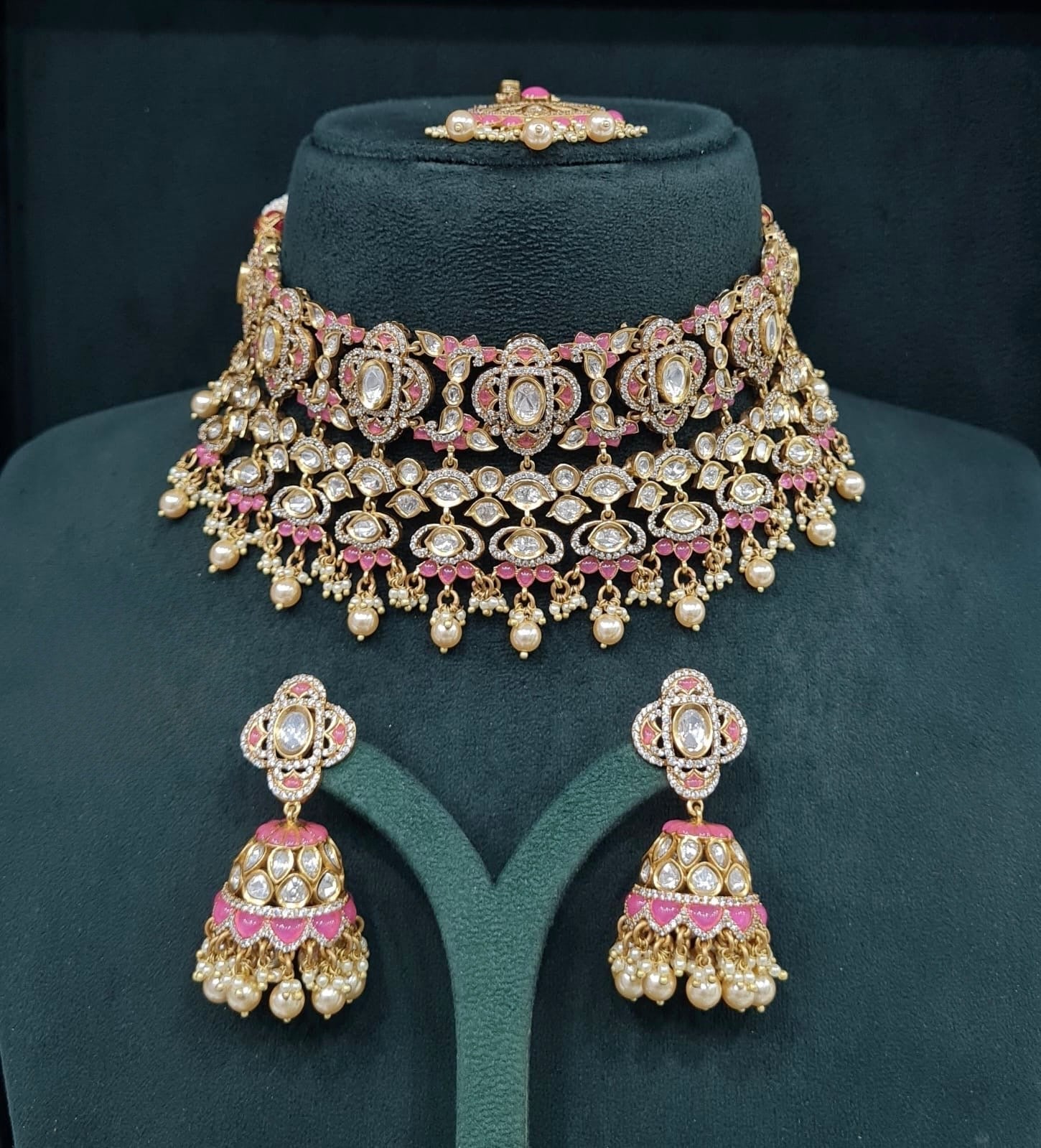 Kundan Bride Set 08289 - KRISHNA'S SWETA JEWELLERY