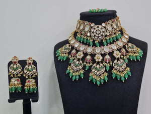 Kundan Bride Set 08417 - KRISHNA'S SWETA JEWELLERY