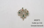 Kundan Brooch 02071 - KRISHNA'S SWETA JEWELLERY