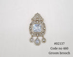 Kundan brooch 02137 - KRISHNA'S SWETA JEWELLERY
