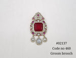 Kundan brooch 02137 - KRISHNA'S SWETA JEWELLERY