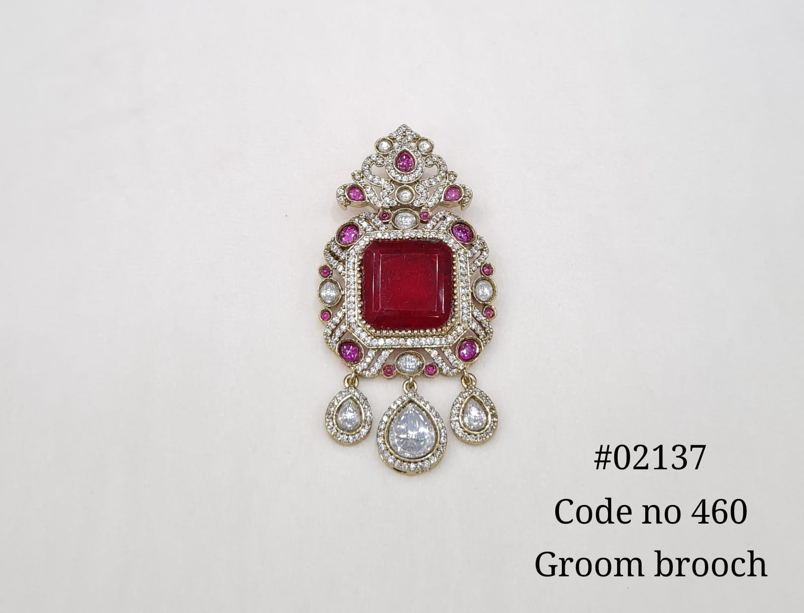 Kundan brooch 02137 - KRISHNA'S SWETA JEWELLERY