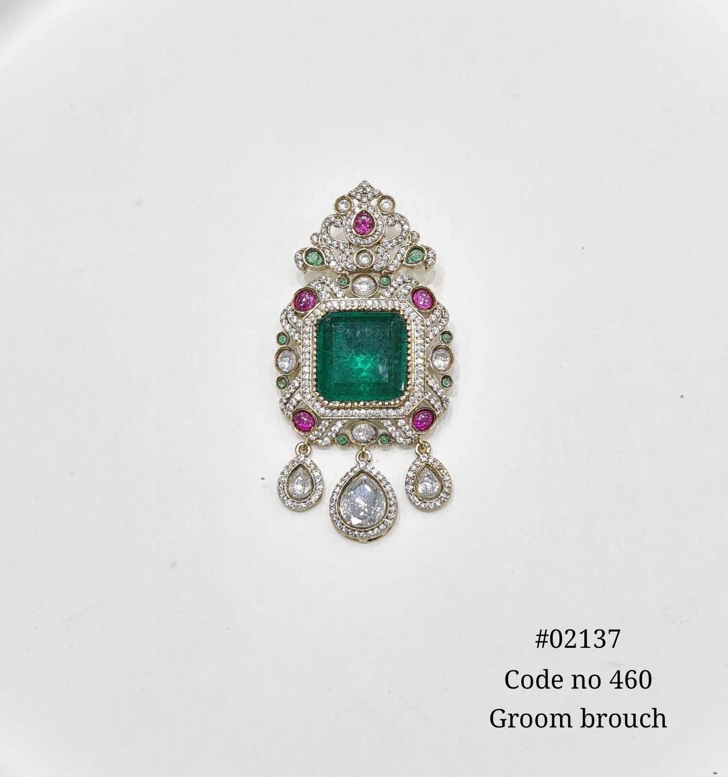 Kundan brooch 02137 - KRISHNA'S SWETA JEWELLERY
