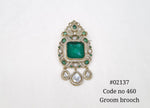 Kundan brooch 02137 - KRISHNA'S SWETA JEWELLERY