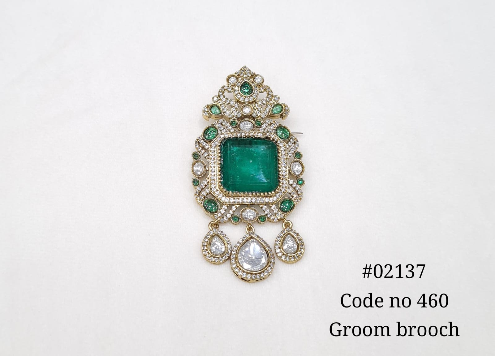 Kundan brooch 02137 - KRISHNA'S SWETA JEWELLERY