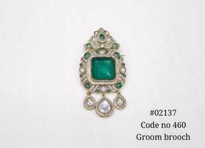 Kundan brooch 02137 - KRISHNA'S SWETA JEWELLERY