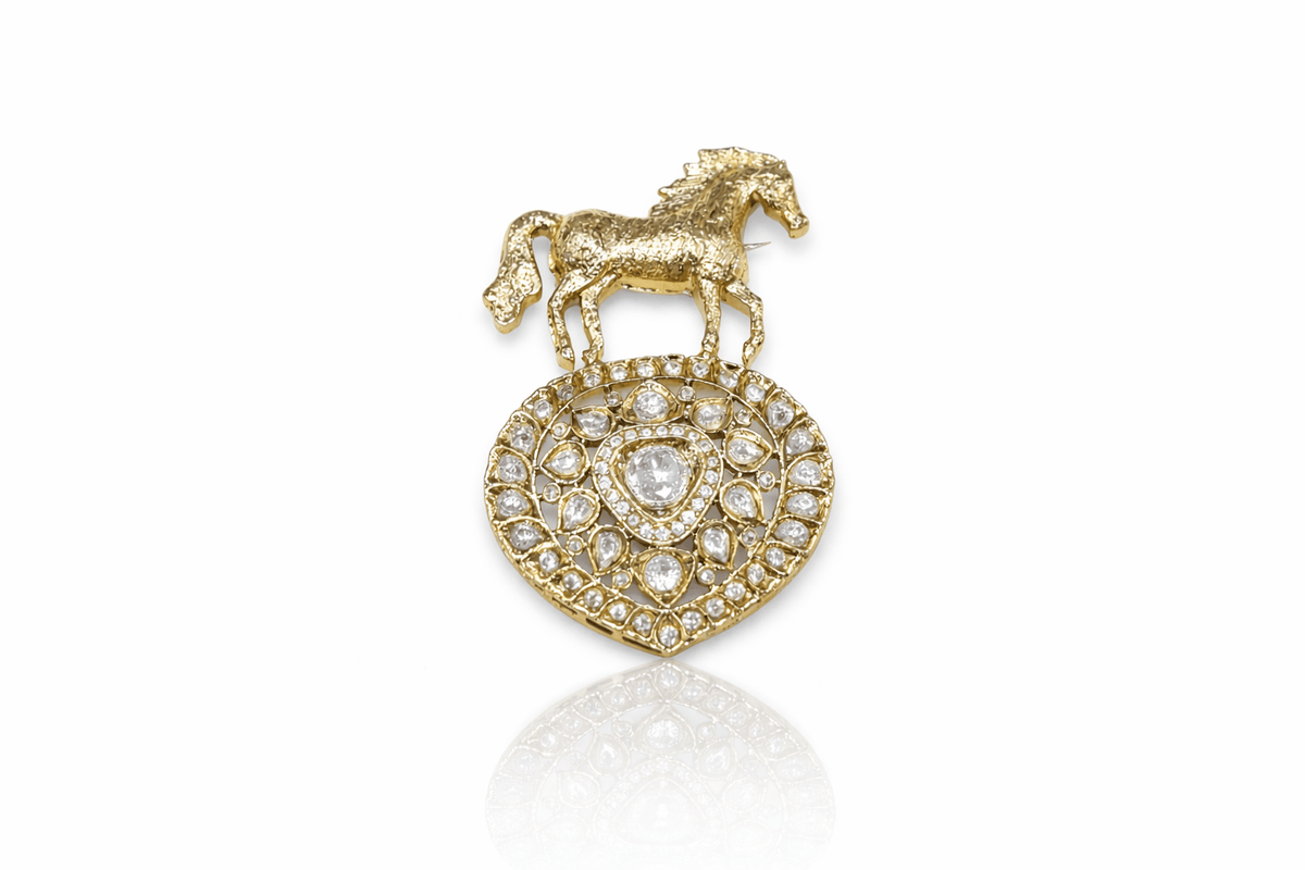 Kundan brooch 02138 - KRISHNA'S SWETA JEWELLERY