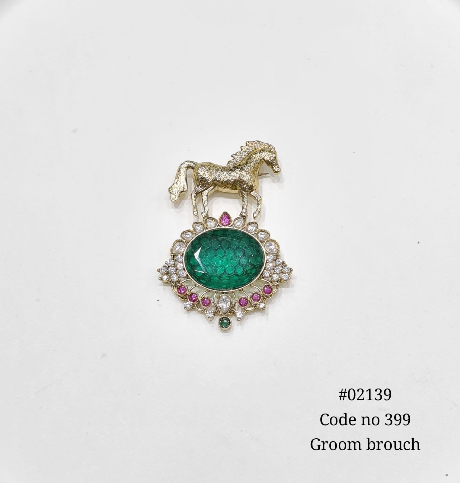 Kundan brooch 02139 - KRISHNA'S SWETA JEWELLERY