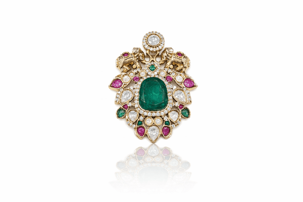 Kundan brooch 02140 - KRISHNA'S SWETA JEWELLERY