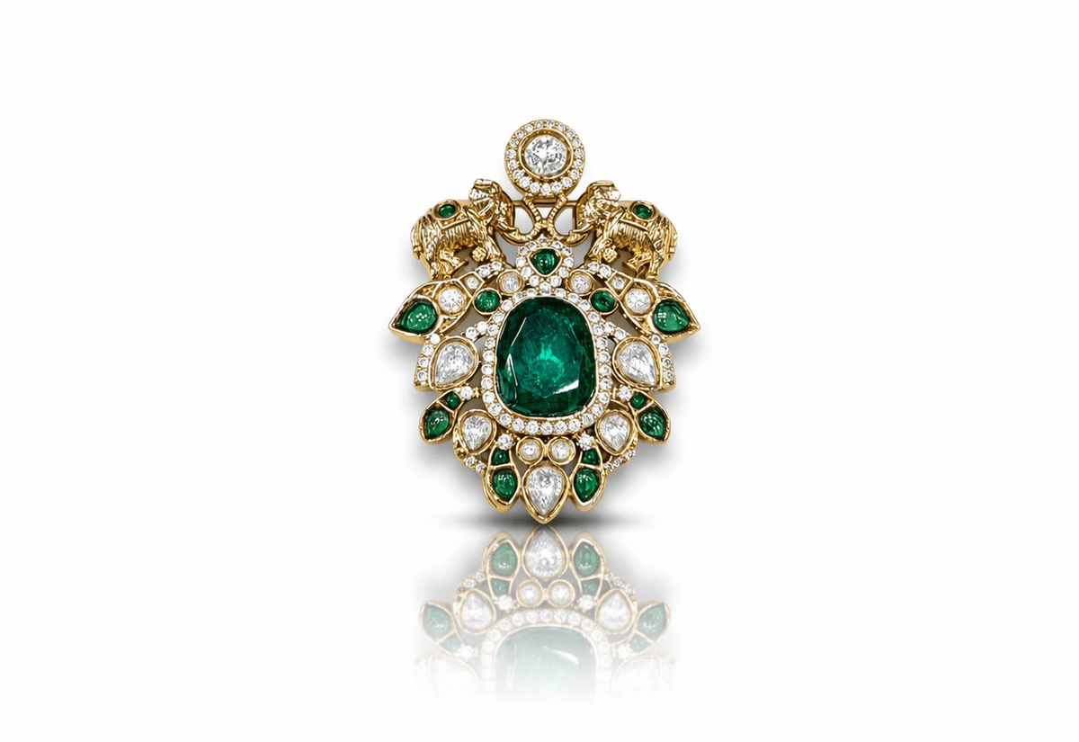 Kundan brooch 02140 - KRISHNA'S SWETA JEWELLERY
