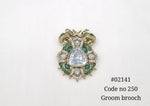 Kundan brooch 02141 - KRISHNA'S SWETA JEWELLERY