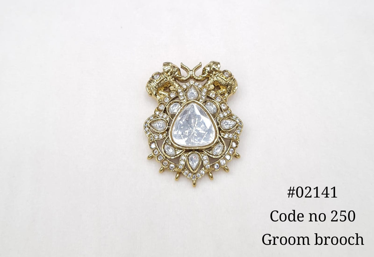 Kundan brooch 02141 - KRISHNA'S SWETA JEWELLERY
