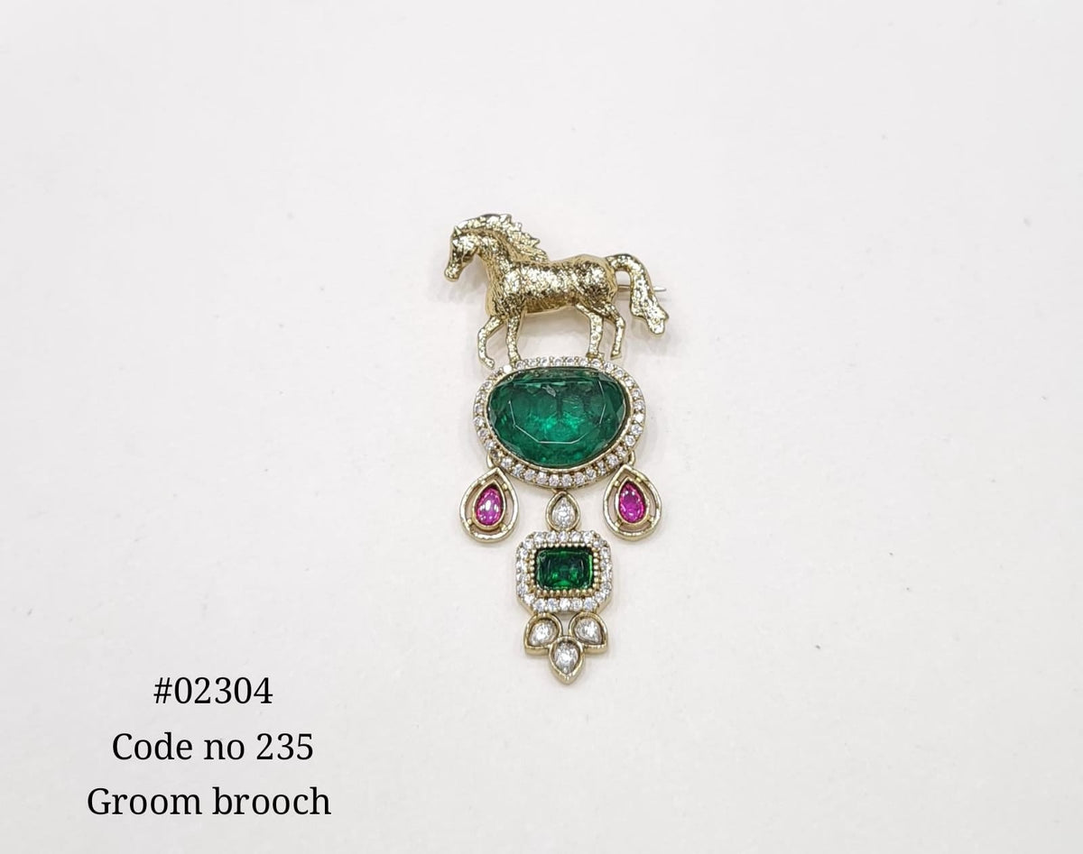 Kundan brooch 02304 - KRISHNA'S SWETA JEWELLERY