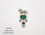 Kundan brooch 02304 - KRISHNA'S SWETA JEWELLERY