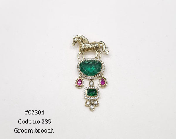 Kundan brooch 02304 - KRISHNA'S SWETA JEWELLERY