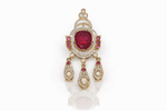 Kundan brooch 02305 - KRISHNA'S SWETA JEWELLERY