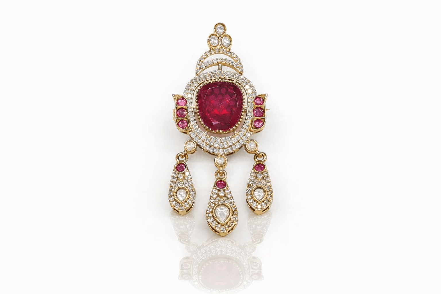 Kundan brooch 02305 - KRISHNA'S SWETA JEWELLERY