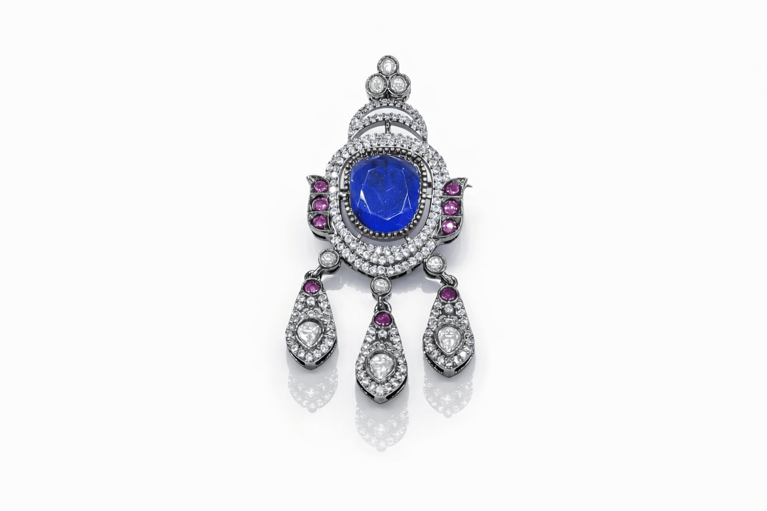 Kundan brooch 02305 - KRISHNA'S SWETA JEWELLERY