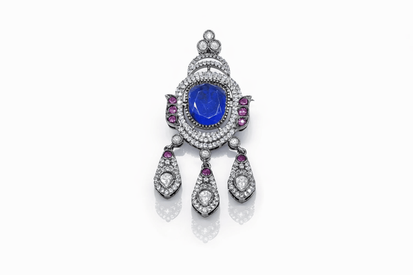 Kundan brooch 02305 - KRISHNA'S SWETA JEWELLERY