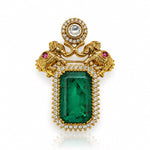Kundan brooch 02477 - Krishna's Sweta Jewellery