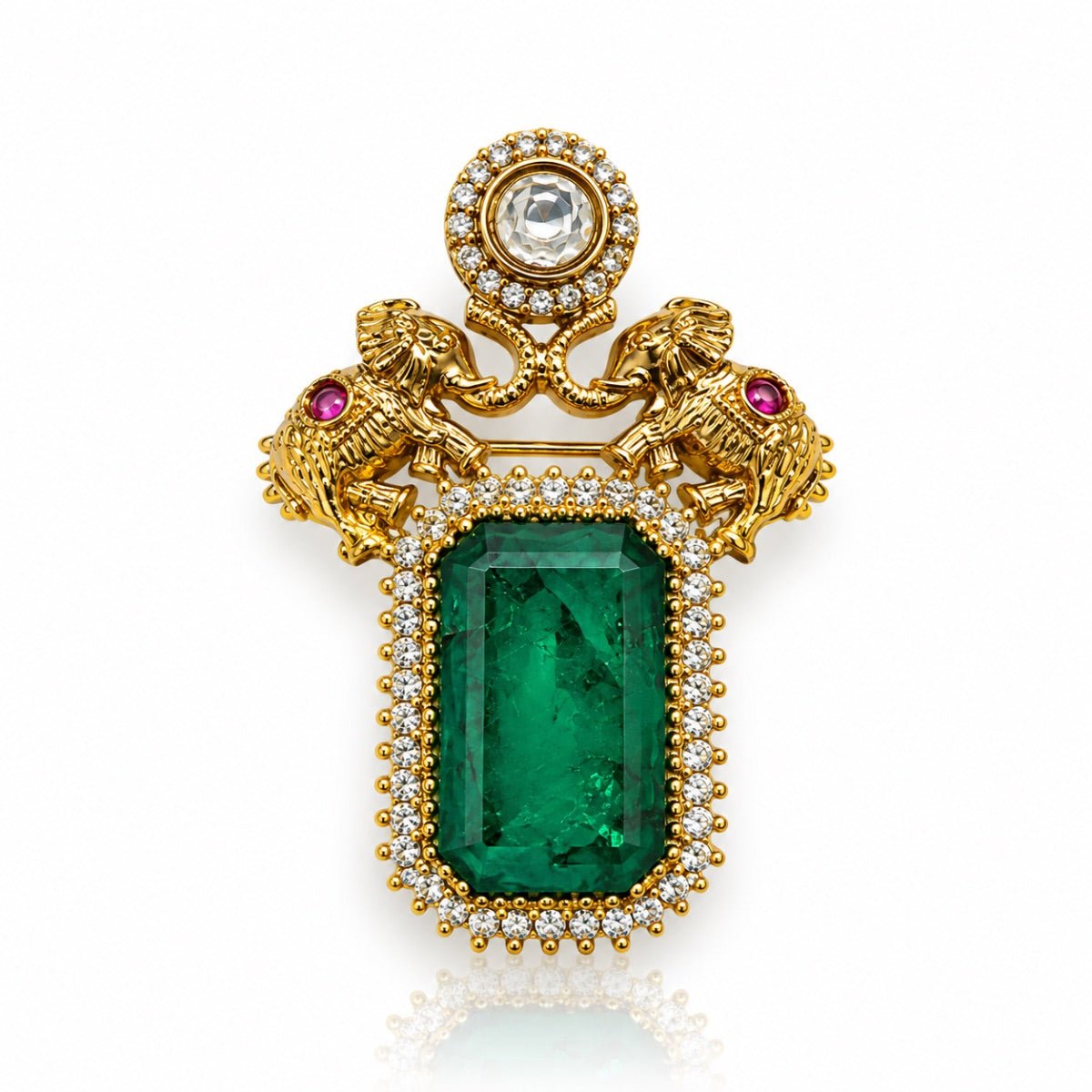 Kundan brooch 02477 - Krishna's Sweta Jewellery