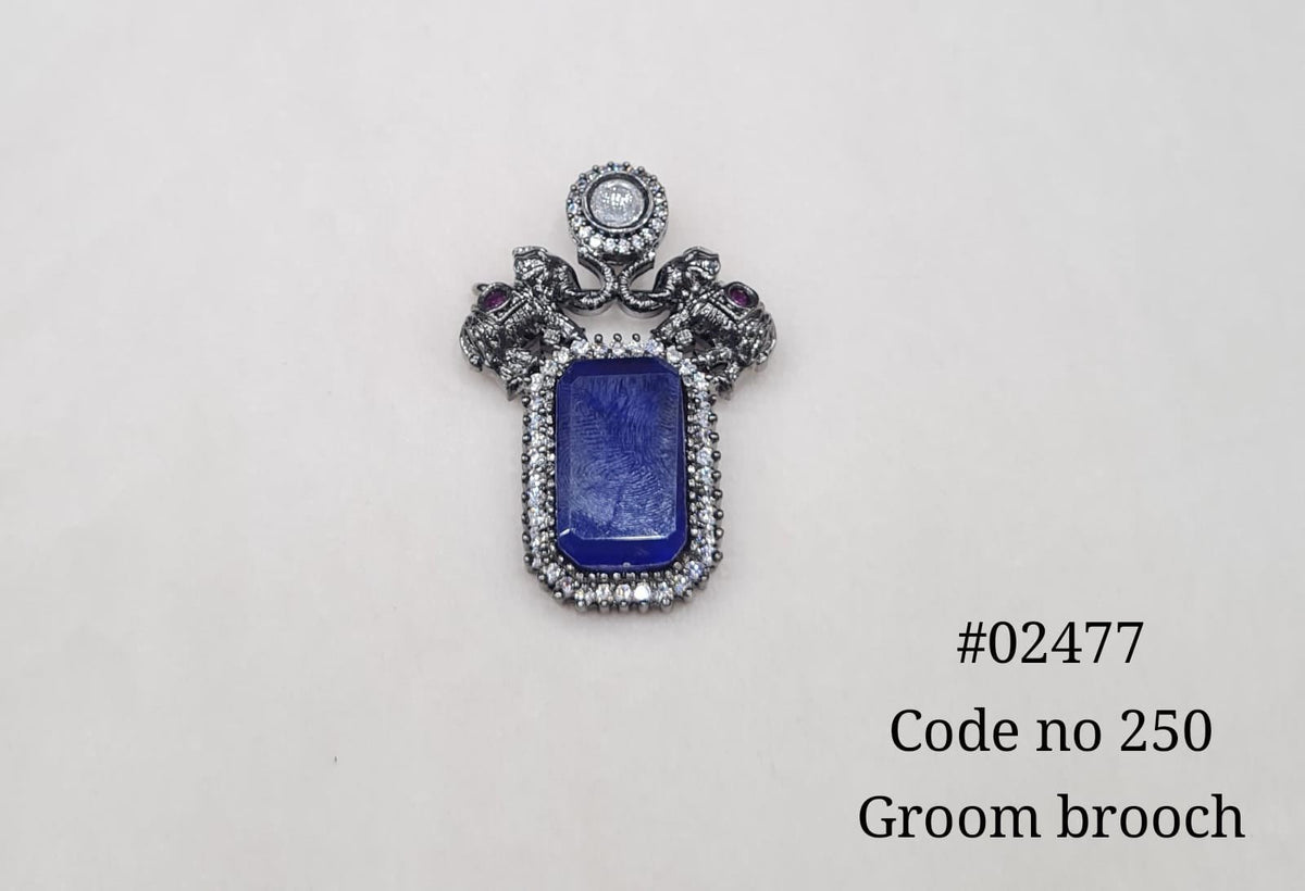 Kundan brooch 02477 - KRISHNA'S SWETA JEWELLERY