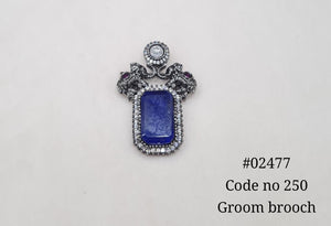 Kundan brooch 02477 - KRISHNA'S SWETA JEWELLERY