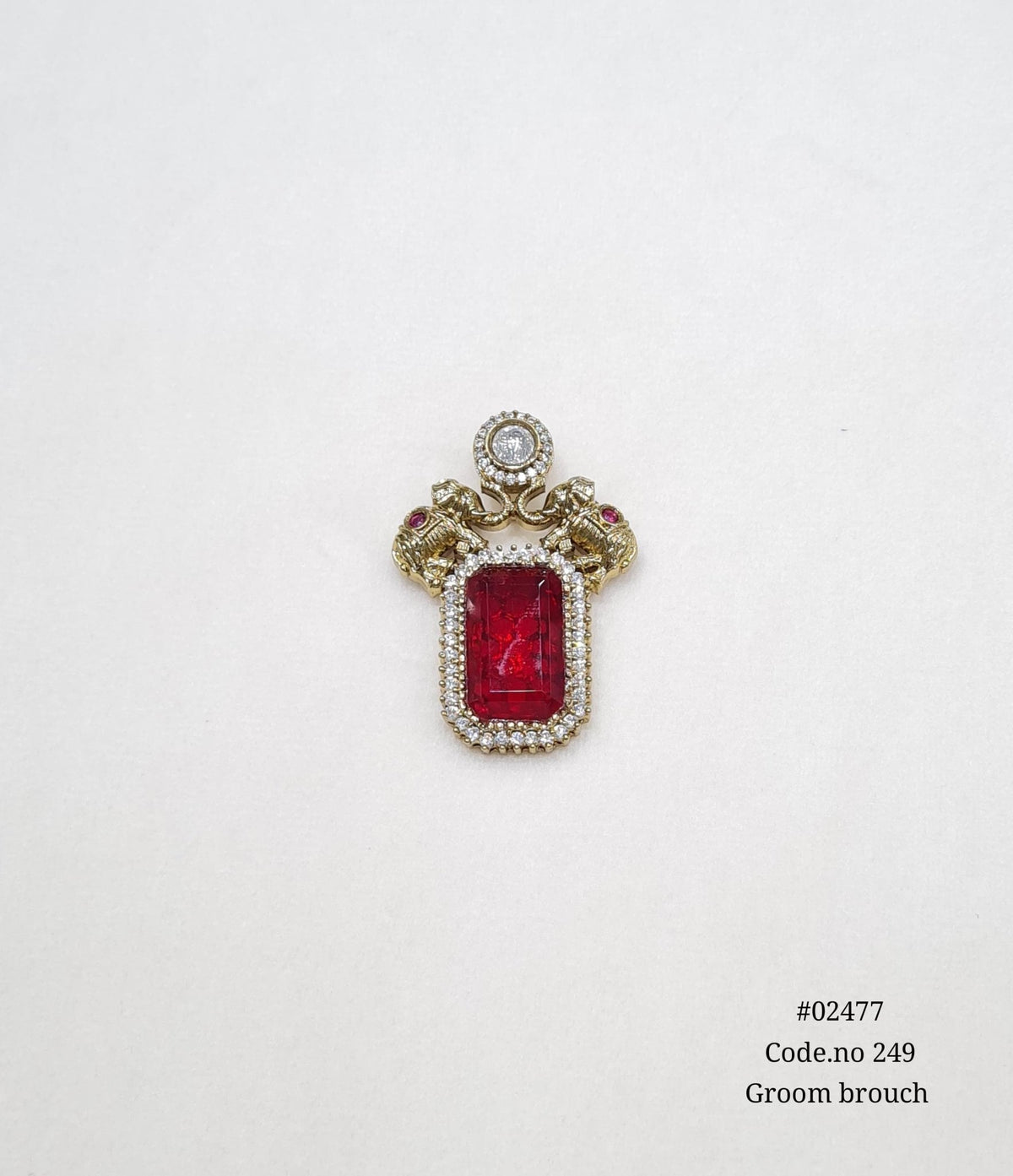 Kundan brooch 02477 - KRISHNA'S SWETA JEWELLERY