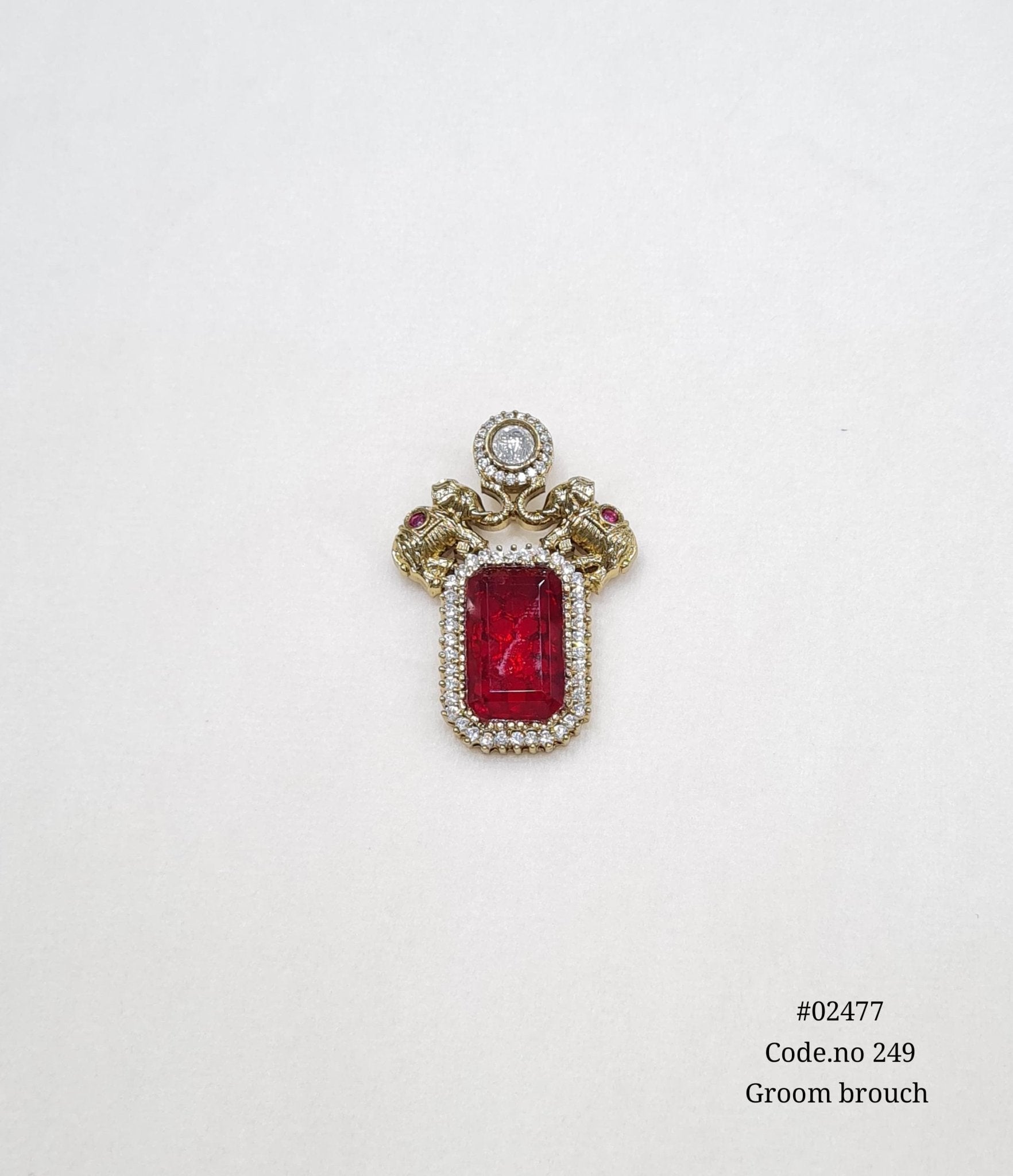 Kundan brooch 02477 - KRISHNA'S SWETA JEWELLERY