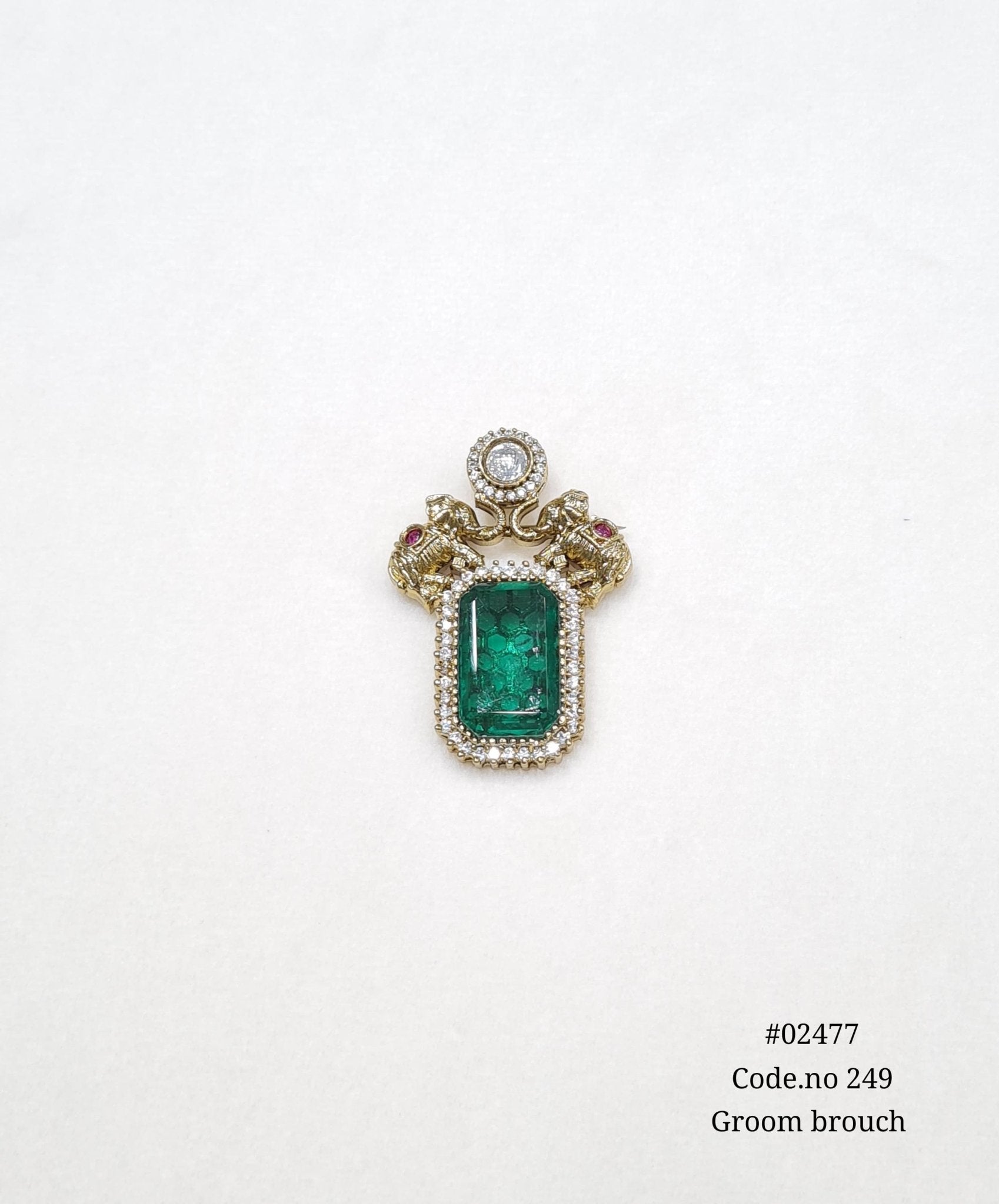 Kundan brooch 02477 - KRISHNA'S SWETA JEWELLERY