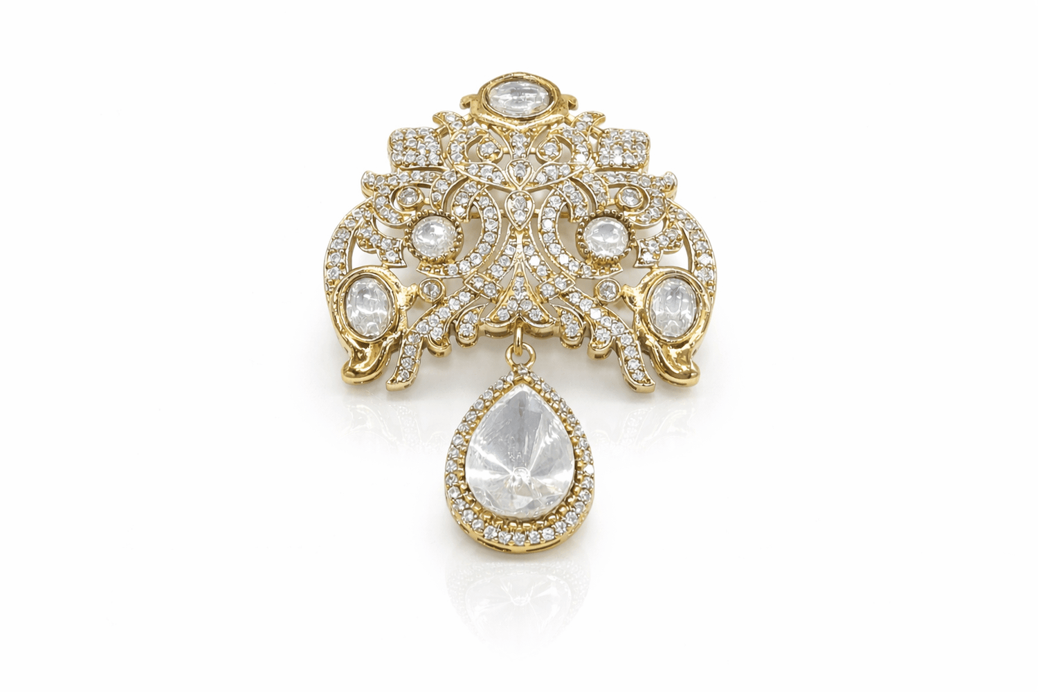 Kundan brooch 03043 - KRISHNA'S SWETA JEWELLERY