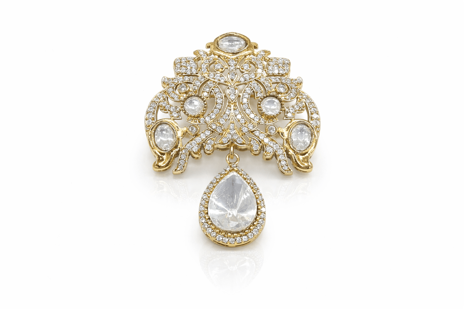 Kundan brooch 03043 - KRISHNA'S SWETA JEWELLERY