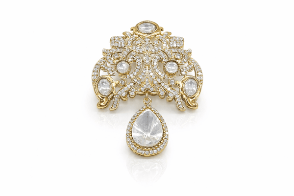 Kundan brooch 03043 - KRISHNA'S SWETA JEWELLERY