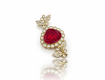 Kundan Brooch 03932 - KRISHNA'S SWETA JEWELLERY