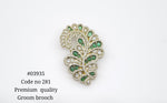 Kundan Brooch 03935 - KRISHNA'S SWETA JEWELLERY