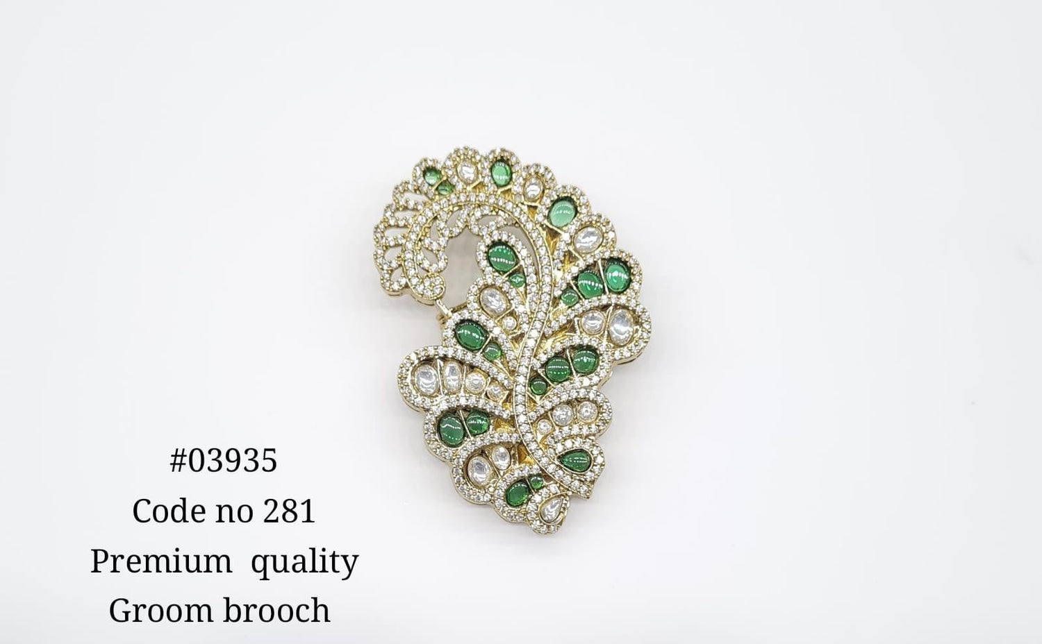 Kundan Brooch 03935 - KRISHNA'S SWETA JEWELLERY