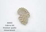 Kundan Brooch 03935 - KRISHNA'S SWETA JEWELLERY