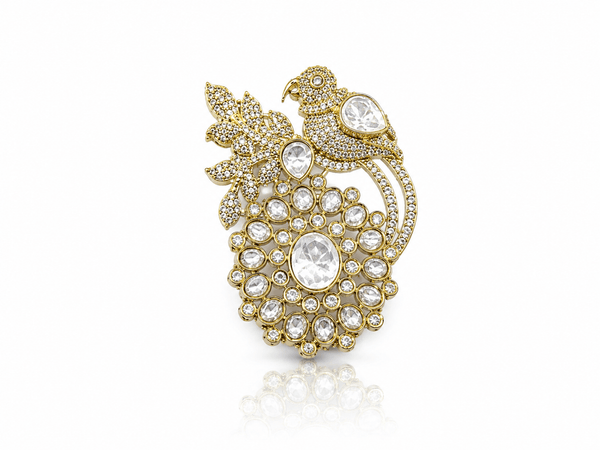 Kundan Brooch 04460 - KRISHNA'S SWETA JEWELLERY