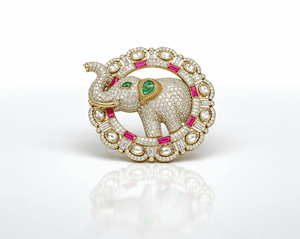 Kundan Brooch 06012 - KRISHNA'S SWETA JEWELLERY