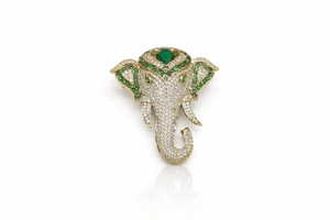 Kundan Brooch 06837 - KRISHNA'S SWETA JEWELLERY