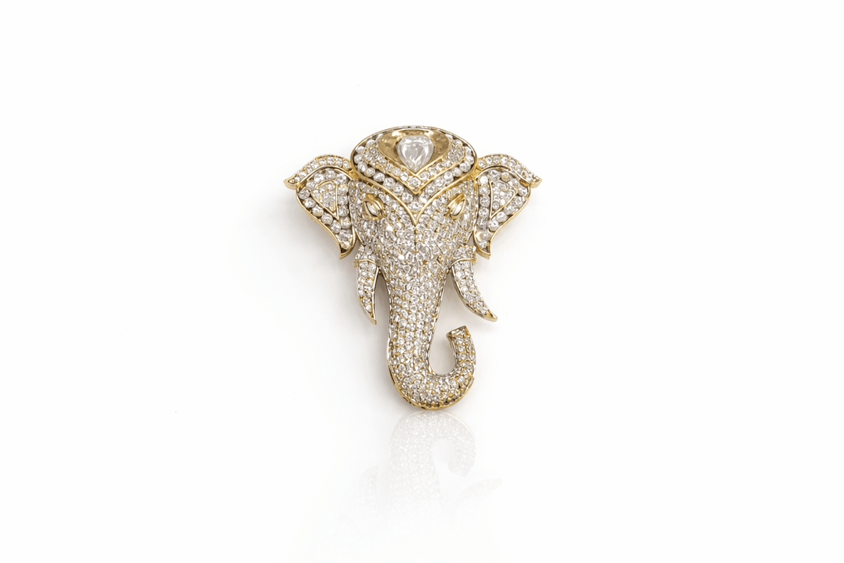 Kundan Brooch 06837 - KRISHNA'S SWETA JEWELLERY