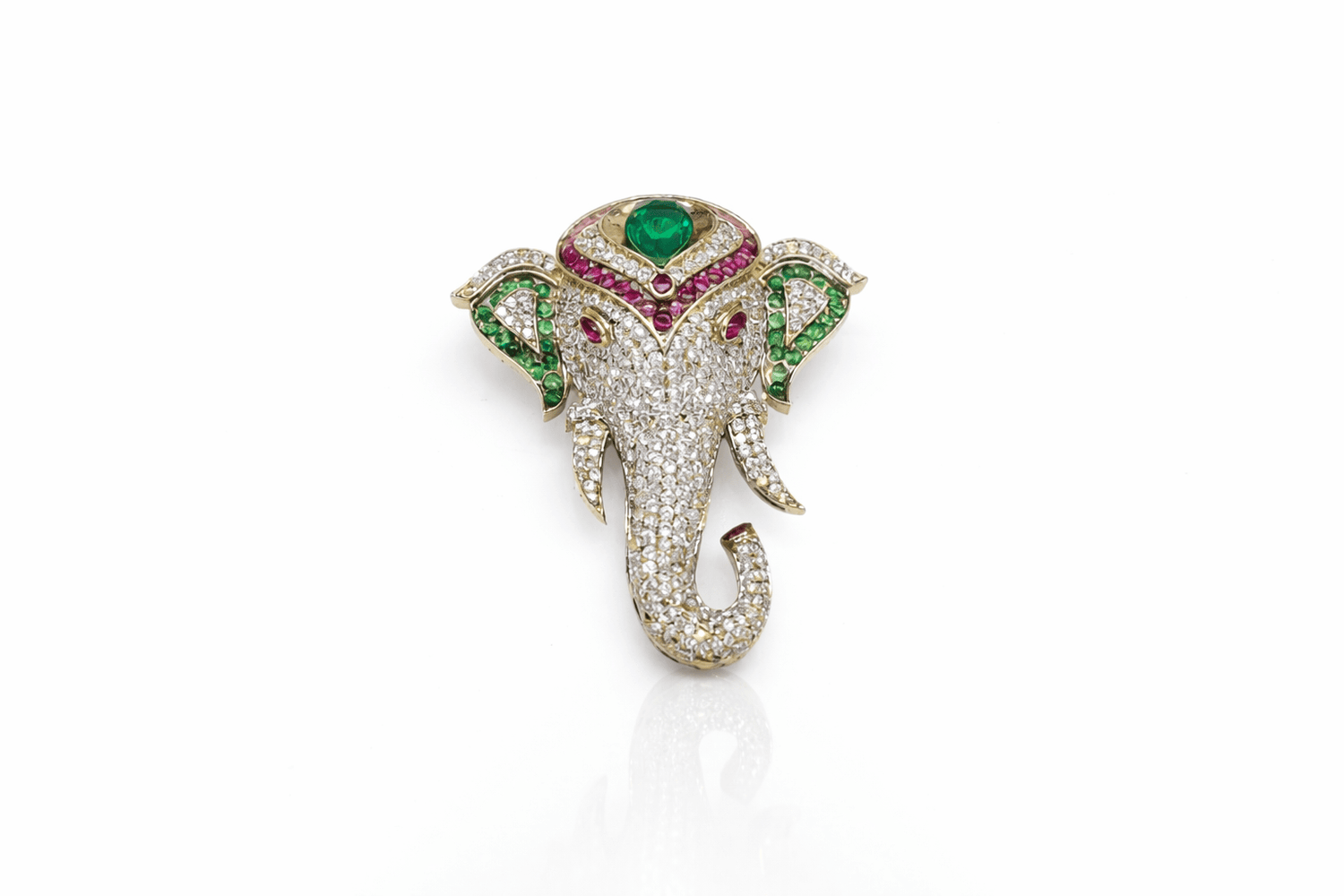 Kundan Brooch 06837 - KRISHNA'S SWETA JEWELLERY