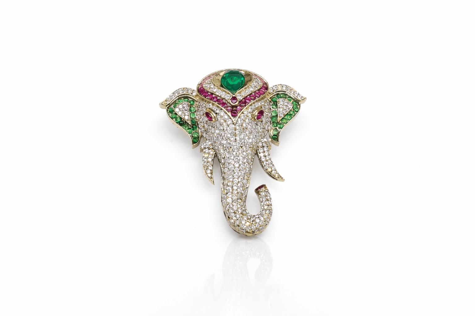 Kundan Brooch 06837 - KRISHNA'S SWETA JEWELLERY