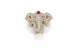 Kundan Brooch 07208 - KRISHNA'S SWETA JEWELLERY