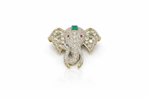 Kundan Brooch 07208 - KRISHNA'S SWETA JEWELLERY
